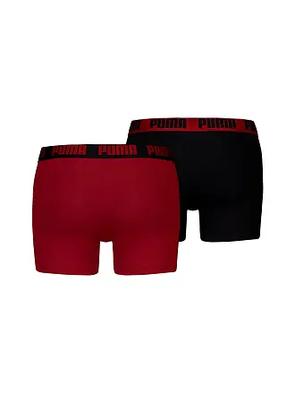 PUMA | Boxer pour homme Everyday Basic, lot de 2 | dunkelrot